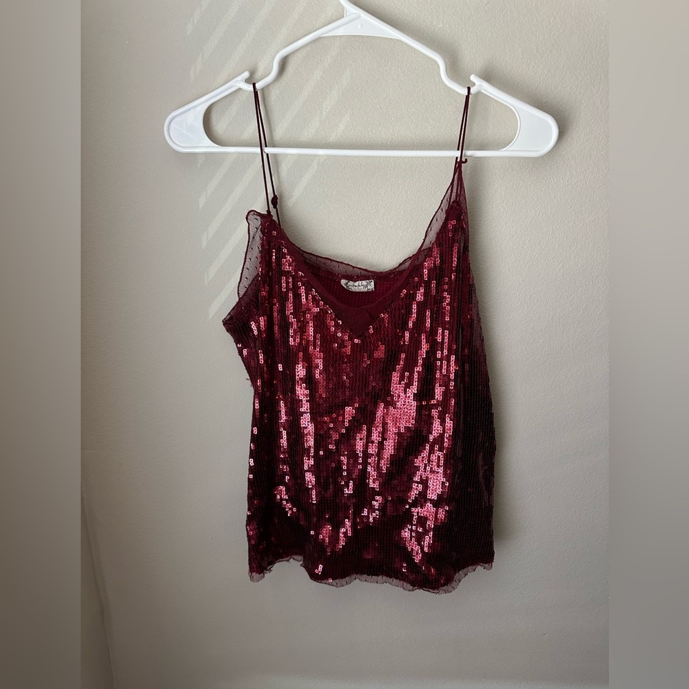 Free people sequined going out top, size small!